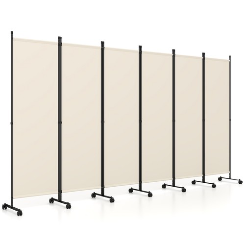 Panel folding room divider - 6-panel,