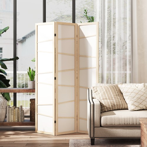 Wooden folding privacy screen - privacy,
