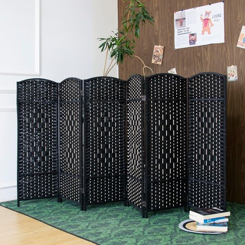 Panel black rattan divider - panel,