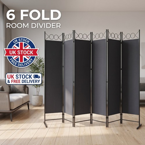 6ft folding room divider - 6ft,