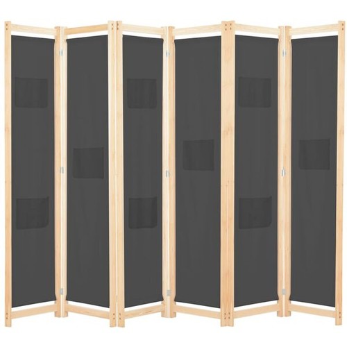 Panel wooden room divider - 6-panel,