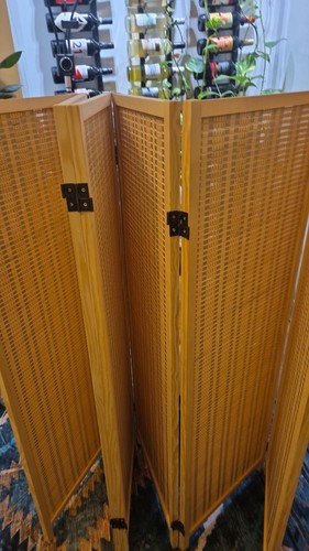 Panel bamboo room divider - bamboo,
