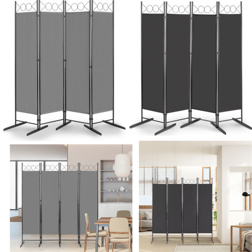Folding panel room divider - 4-panel,