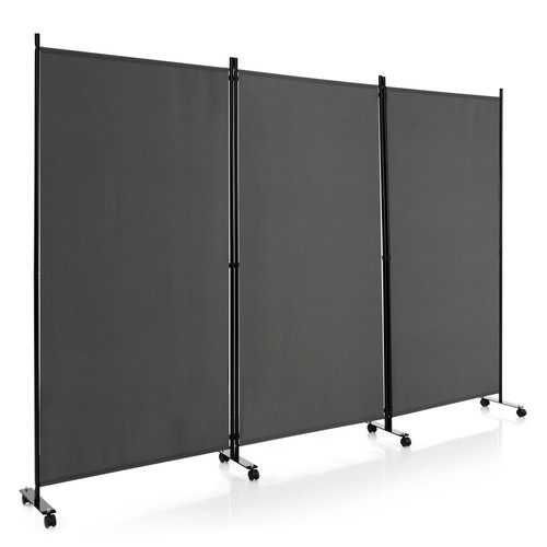 Panel room divider wheels - panel, on